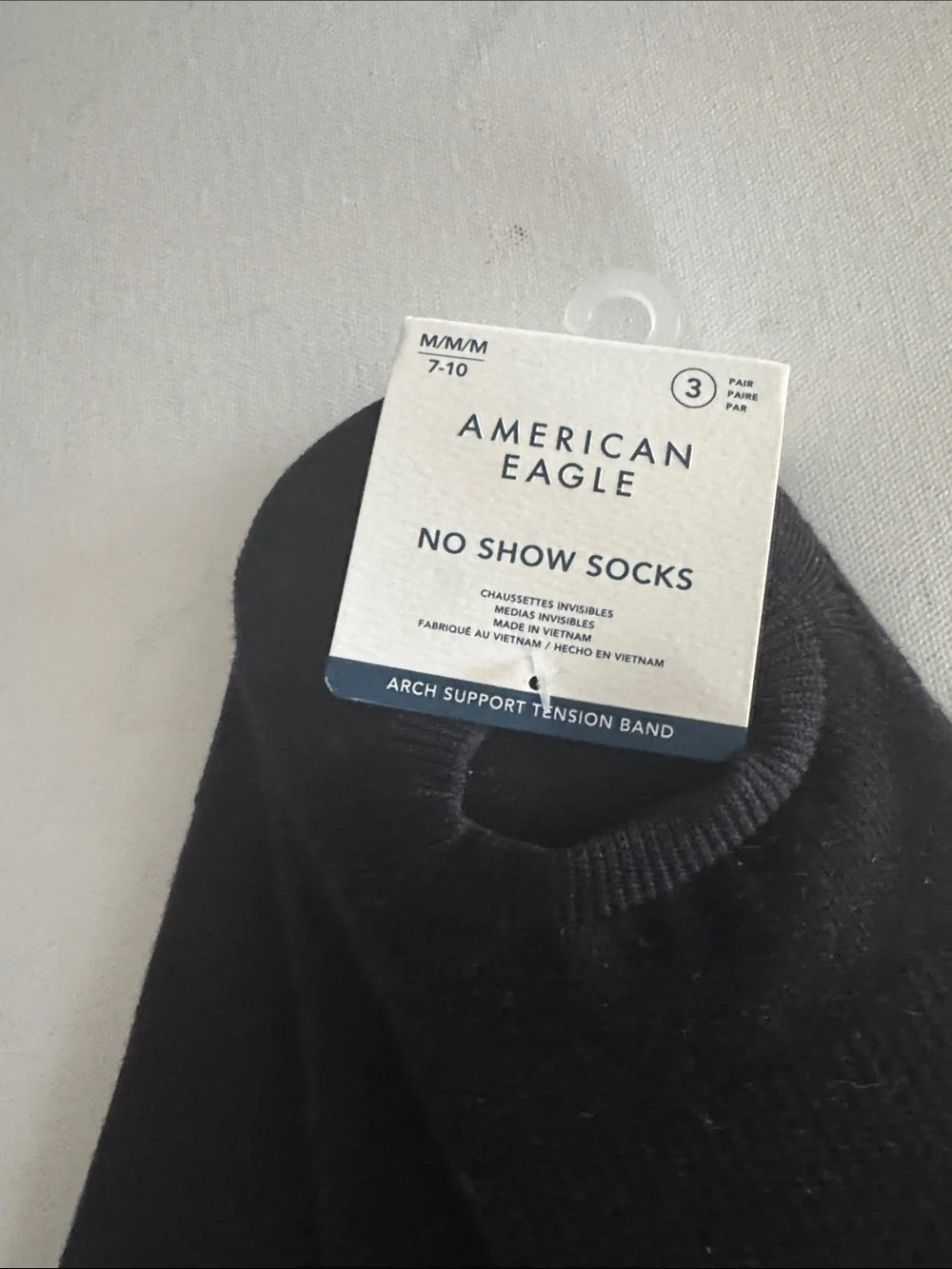 Black No Show Socks Mens American Eagle Medium 3 Pack